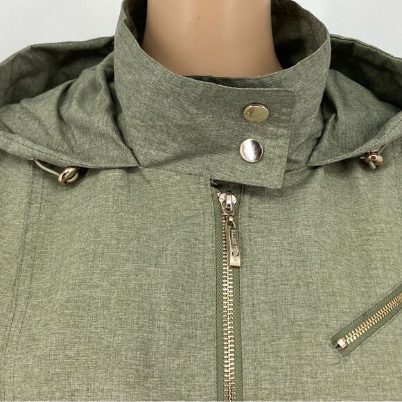 Ellen Tracy Water Repellent Hooded Anorak Jacket M - Picture 3 of 12